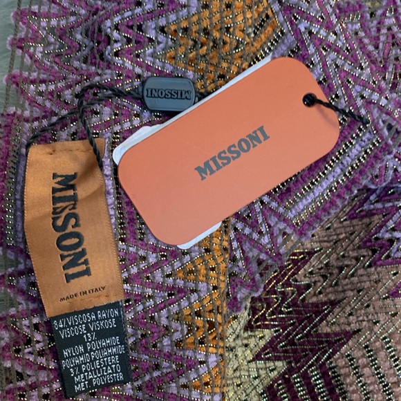 MISSONI • Chenille Lurex Scarf Multi Color - Picture 8 of 8